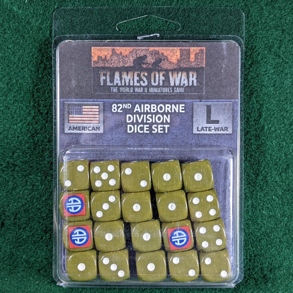 US 82nd Airborne Dice Set - Flames of War US904 - 20 Dice