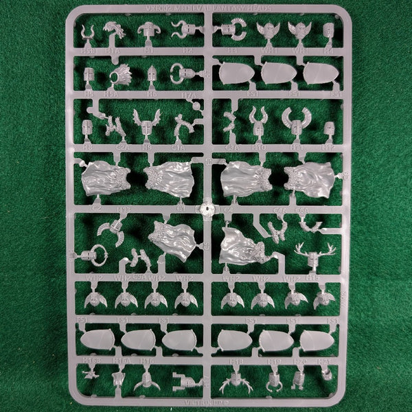 Medieval and Fantasy Heads, Helmets, Cloaks and Shields Add-On Sprue - Victrix