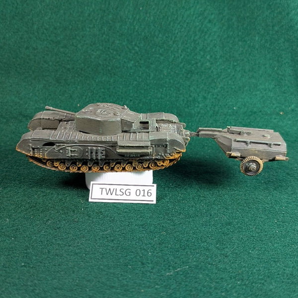 Churchill Crocodile Flamethrower tank - Painted Plastic  - 1/76 - Airfix