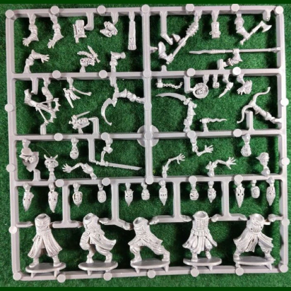 28mm Frostgrave Cultists single sprue of 5 figures