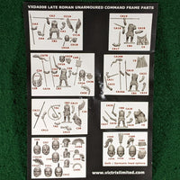 Late Roman Unarmoured Infantry Command sprue - 6 figures - Victrix