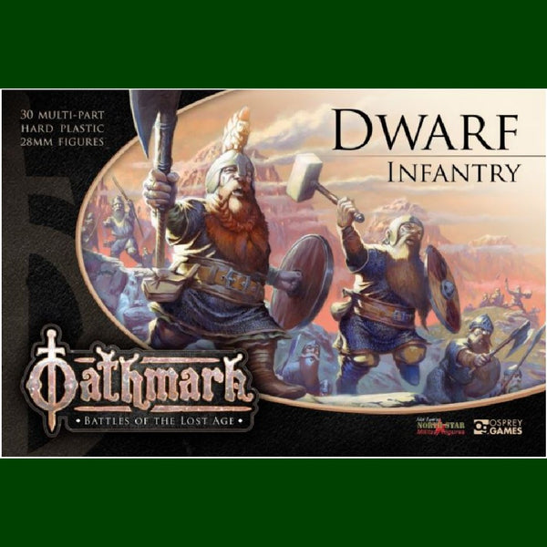 28mm Oathmark Dwarf Infantry box - 30 figures