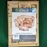 Ruined 2-storey Suburban House MDF kit - TTCombat