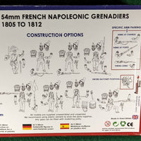 54mm French Napoleonic Grenadiers 1805-12 Sprue - 8 figures - Victrix