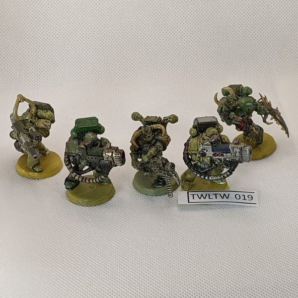 Chaos Nurgle Space Marine 'Havoc' Squad - Warhammer 40K - assembled, painted